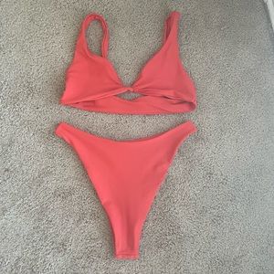 Skatie Swim Red Penny Top & Kelly Bottom